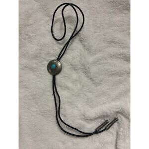 Vintage Silver Turquoise Bolo Tie